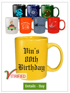 11 oz. Vitrified C-Handle Mugs