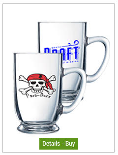 16 oz Bolero Promotional Glass Mug - Beer Mug16 oz Bolero Promotional Glass Mug - Beer Mug