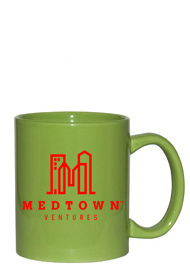 11 oz personalized coffee mug - vibrant lime green11 oz personalized coffee mug - vibrant lime green
