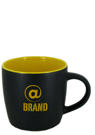 12 oz Effect Two Tone Promotional Matte Black Out/Yellow In Mug12 oz Effect Two Tone Promotional Matte Black Out/Yellow In Mug