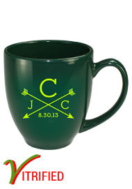 15 oz glossy vitrified bistro coffee mugs - Hunter Green15 oz glossy vitrified bistro coffee mugs - Hunter Green