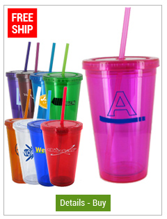 16 oz Journey Custom Acrylic Tumblers Travel Cup with Straw - BPA Free