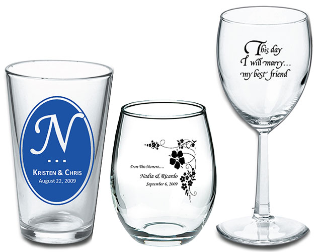 Wine Glasses for your Wedding. Our personalized wedding glasses can can add 