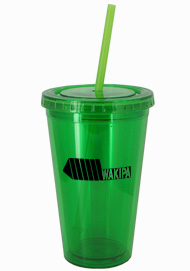 16 oz Apple Green journey travel cup with lid and straw16 oz Apple Green journey travel cup with lid and straw