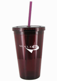 16 oz Maroon journey travel cup with lid and straw16 oz Maroon journey travel cup with lid and straw
