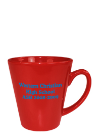 12 oz glossy RED Collection latte coffee mug12 oz glossy RED Collection latte coffee mug