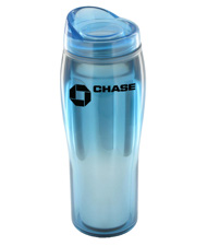 14 oz optima chrome travel mug - light blue14 oz optima chrome travel mug - light blue