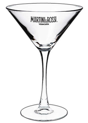 7.25 oz printed martini glass