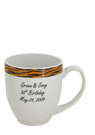 15 oz glossy custom bistro coffee mugs - Kenya Tiger