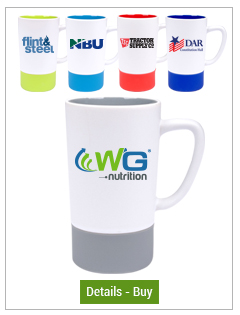 16 oz Combo Mug, White silk exterior w/Silicone Sleeve matching colored interior