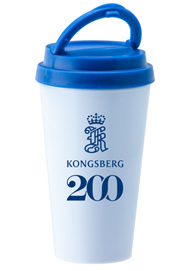 14 oz. Double Wall Sedici travel mug w/blue lid14 oz. Double Wall Sedici travel mug w/blue lid