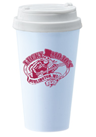 14 oz. Double Wall Sedici travel mug w/white lid14 oz. Double Wall Sedici travel mug w/white lid