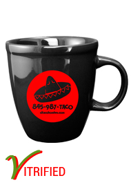 17 oz glossy vitrified mocha coffee mugs - black17 oz glossy vitrified mocha coffee mugs - black