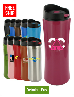 14 oz Clicker Travel Coffee Mugs - BPA Free