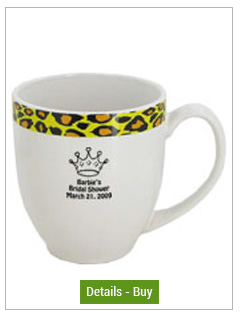 CLOSEOUT - 15 oz glossy bistro coffee mugs - Kenya LeopardCLOSEOUT - 15 oz glossy bistro coffee mugs - Kenya Leopard