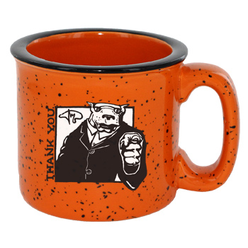 15 oz campfire stoneware speckled mug - Orange Inside and Out15 oz campfire stoneware speckled mug - Orange Inside and Out