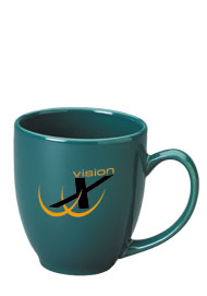 15 oz glossy personal bistro coffee mugs - green15 oz glossy personal bistro coffee mugs - green