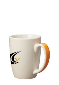 11 oz accent color handle mug - orange11 oz accent color handle mug - orange