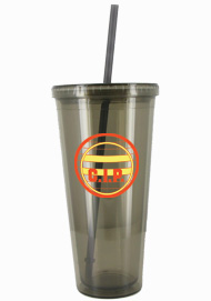 CLOSSOUT - 24 oz Smoke journey travel cup with lid and strawCLOSSOUT - 24 oz Smoke journey travel cup with lid and straw