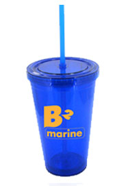 16 oz blue journey travel cup with lid and straw16 oz blue journey travel cup with lid and straw
