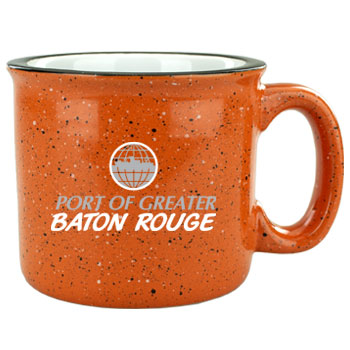15 oz campfire stoneware speckled mug - Orange Out/White In15 oz campfire stoneware speckled mug - Orange Out/White In