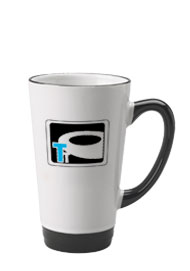 16 oz halo funnel latte mug - black16 oz halo funnel latte mug - black