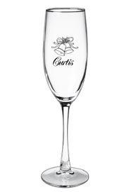 8 oz connoisseur printed wedding champagne glass8 oz connoisseur printed wedding champagne glass