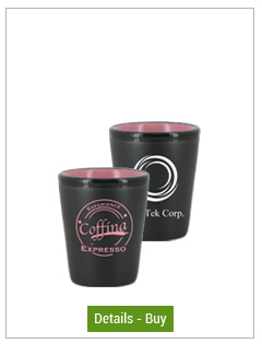 1.5 oz ceramic black and pink shot glass for weddings1.5 oz ceramic black and pink shot glass for weddings