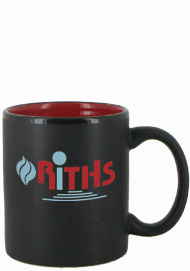 11 oz Hilo Two Tone Matte Finish Black Out/red In C-Handle Mug11 oz Hilo Two Tone Matte Finish Black Out/red In C-Handle Mug