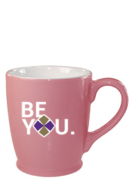 16 oz glossy kinzua coffee mugs - pink out/white in16 oz glossy kinzua coffee mugs - pink out/white in