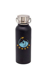 17 oz Caribe Matte Black Insulated Stainless Steel Water Bottle17 oz Caribe Matte Black Insulated Stainless Steel Water Bottle