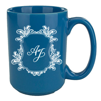 15 oz el grande promotional ceramic mug - Hawaiian Blue