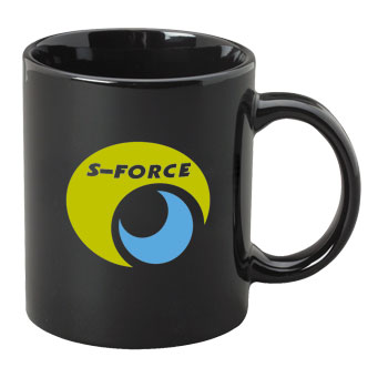 11 oz personalized coffee mug - black