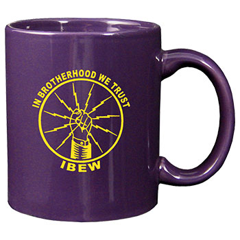 CLOSEOUT - 11 oz Deep Purple Customized Coffee Mug
