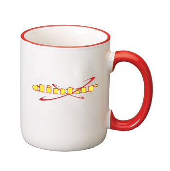 12 oz halo c-handle mug - red