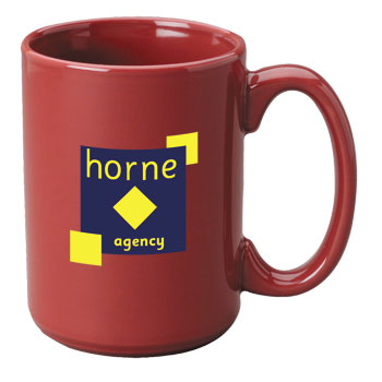 15 oz el grande promotional ceramic mug - maroon