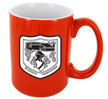 CLOSEOUT - 15 oz El Grande Two Tone mug - Orange out/White in