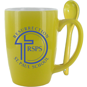 CLOSEOUT - 16 oz. Yellow Ursa Endeavour Spoon Mug/Yellow Spoon