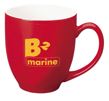 15 oz glossy promo bistro coffee mugs - red out