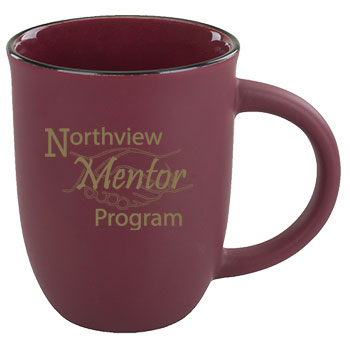 14 oz Salem Satin Finish Maroon Custom Mug