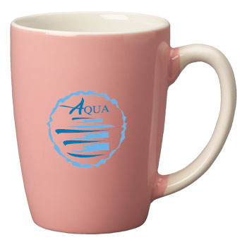 12.5 oz san diego pastel mug - pink out - white in