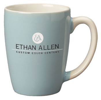 CLOSEOUT - 12.5 oz san diego pastel two tone mug - powder blue