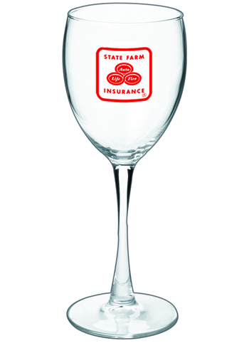 CLOSEOUT - 8 oz montego personalized wine glass
