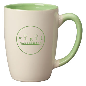 16 oz san diego challenger mug - mint green trim & in - white ou