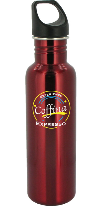 26 oz excursion stainless steel sports bottle - red