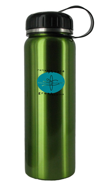 CLOSEOUT - 26 oz green quest stainless steel sports bottle