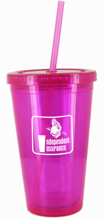 16 oz Promotional Magenta Journey travel cup