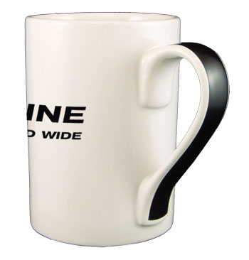 13 oz orlando coffee mug w/ black handle