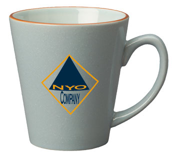 12 oz newport latte mug - slate blue