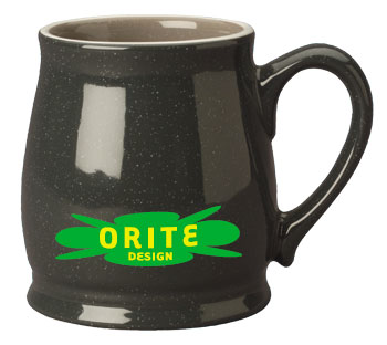15 oz speckled country style mug - charcoal gray
